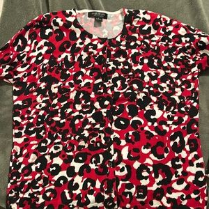 Long Sleeve Button Up Sweater by August Silk, Size XL